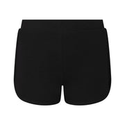 kids black cotton track shorts