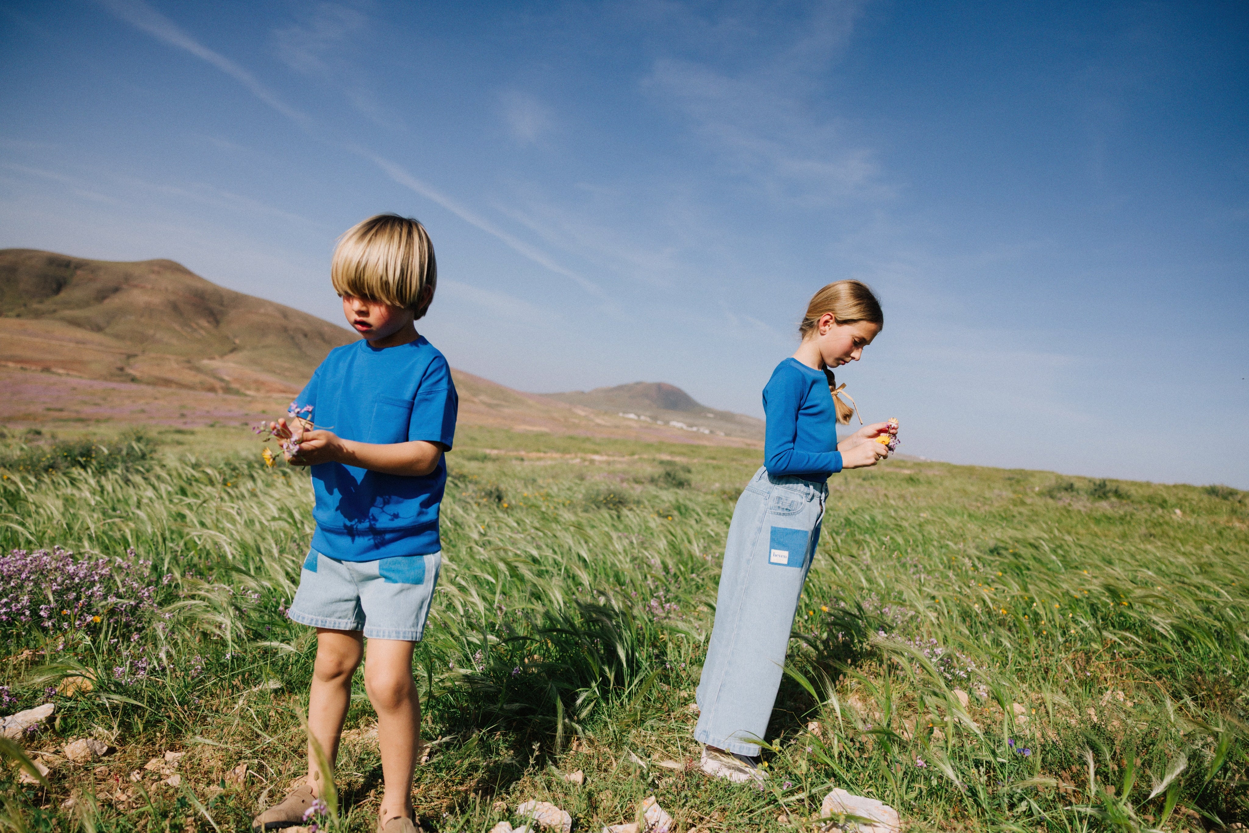 Pocket Print  Denim Shorts