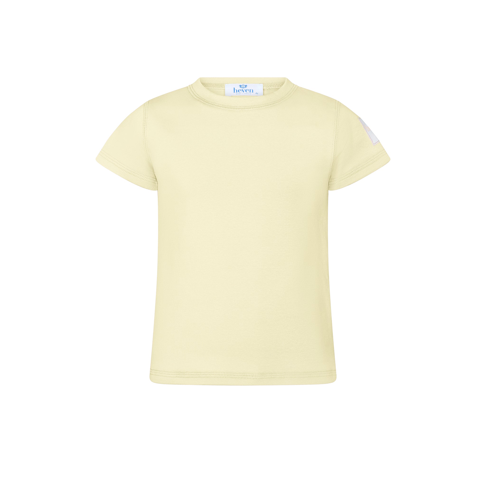 Heven Girls Short Sleeve Logo Tee Yellow.