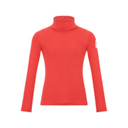 Red turtleneck sweater on a white background