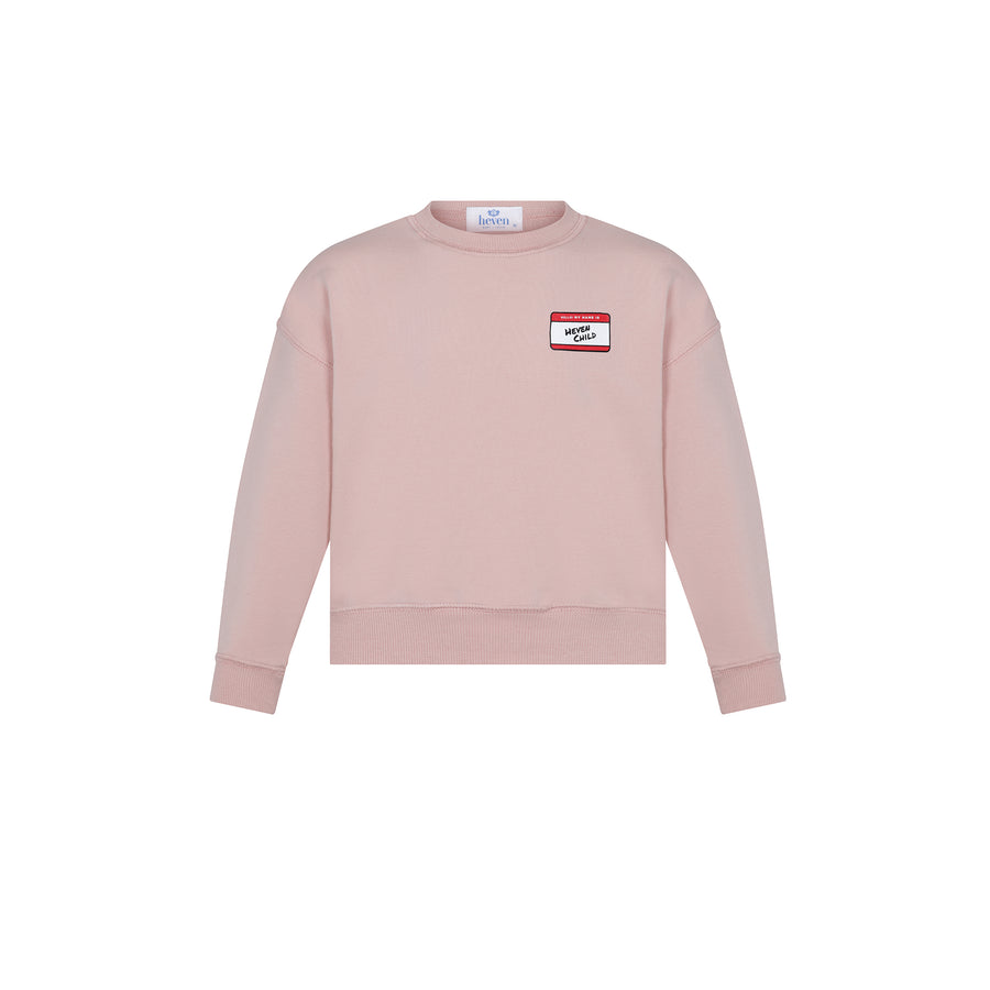 Pink sweatshirt on white background. 