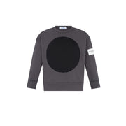 Grey sweatshirt on white background.