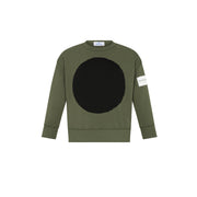 Green sweatshirt on white background.