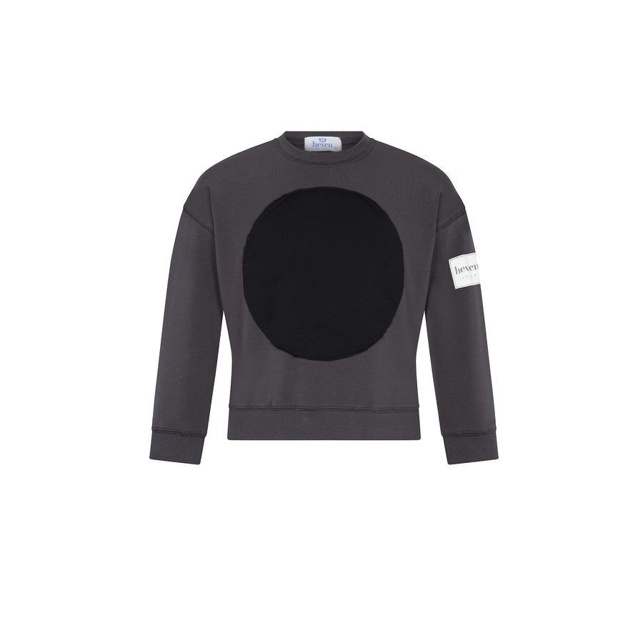Grey sweatshirt on a white background.