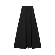 girls black cotton maxi skirt
