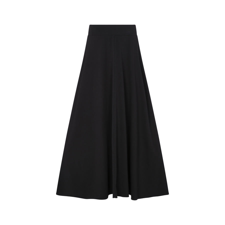 girls black cotton maxi skirt