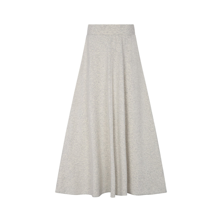 light grey cotton girls maxi skirt
