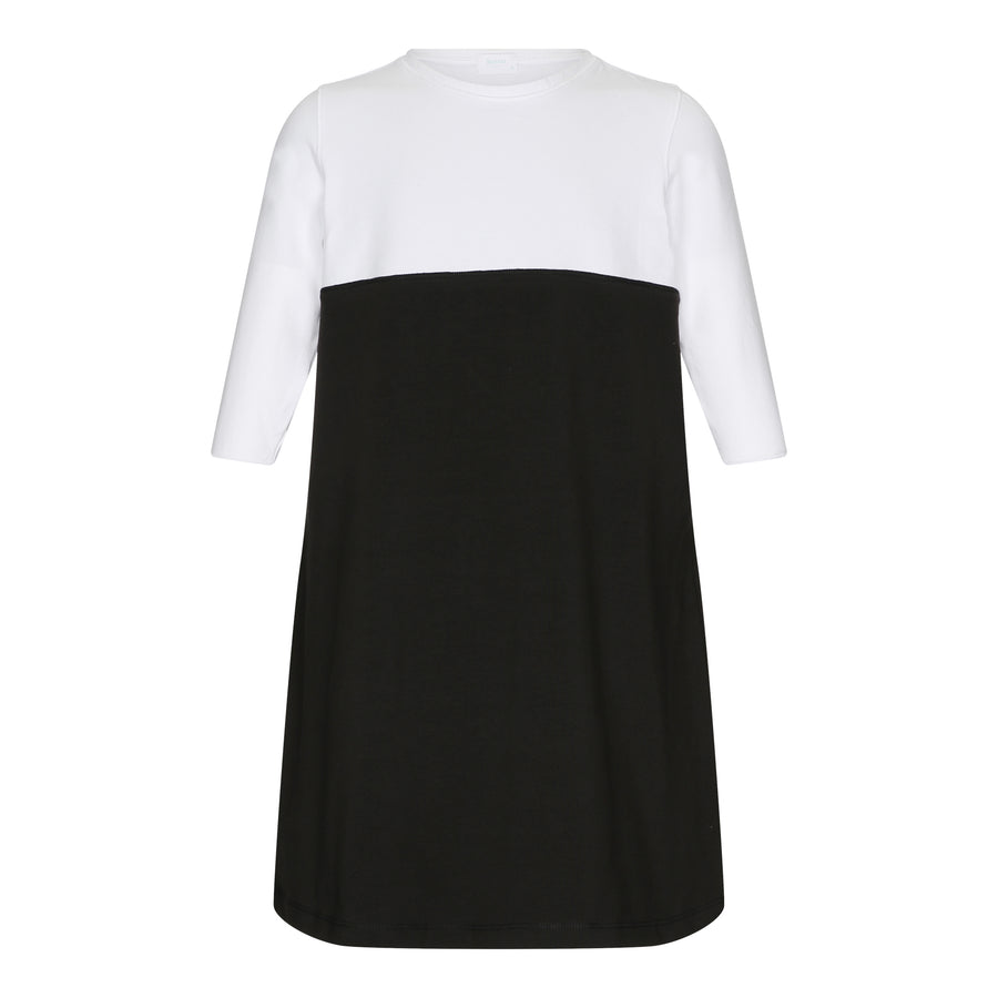 3/4 Sleeve Dress BLCK/WHTE / 10Y 3/4 Sleeve Dress BLCK/WHTE / 10Y